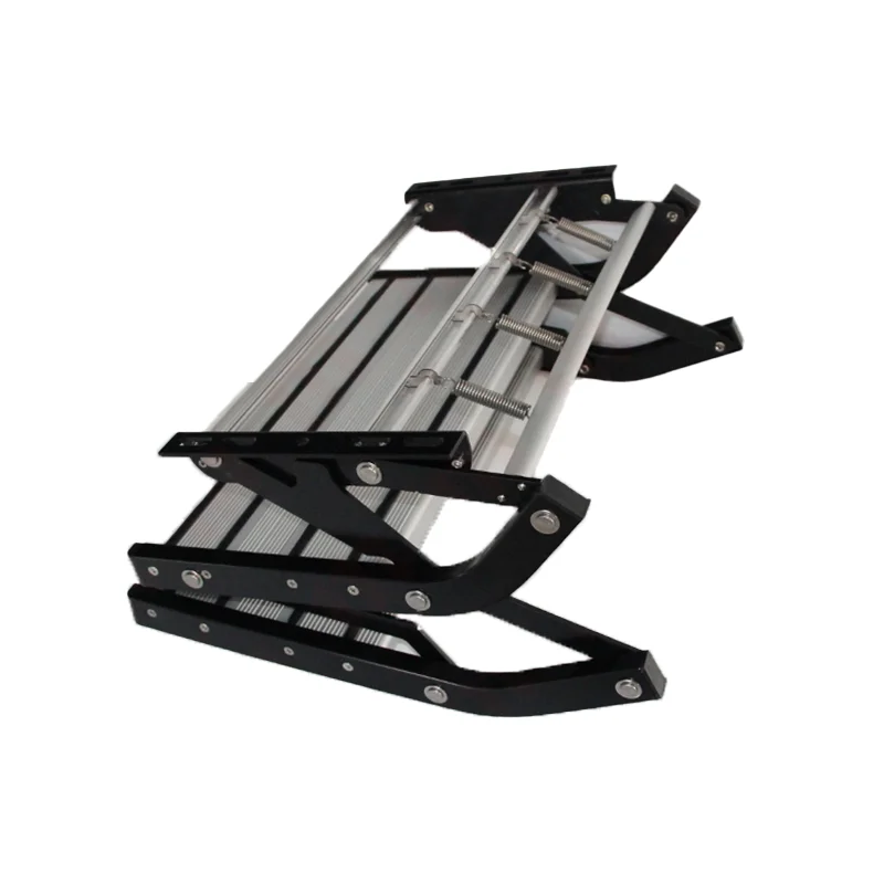 550x230mm Silver Motorhome Entry Step Aluminum Carbon Steel Stairway For Caravan Accessories