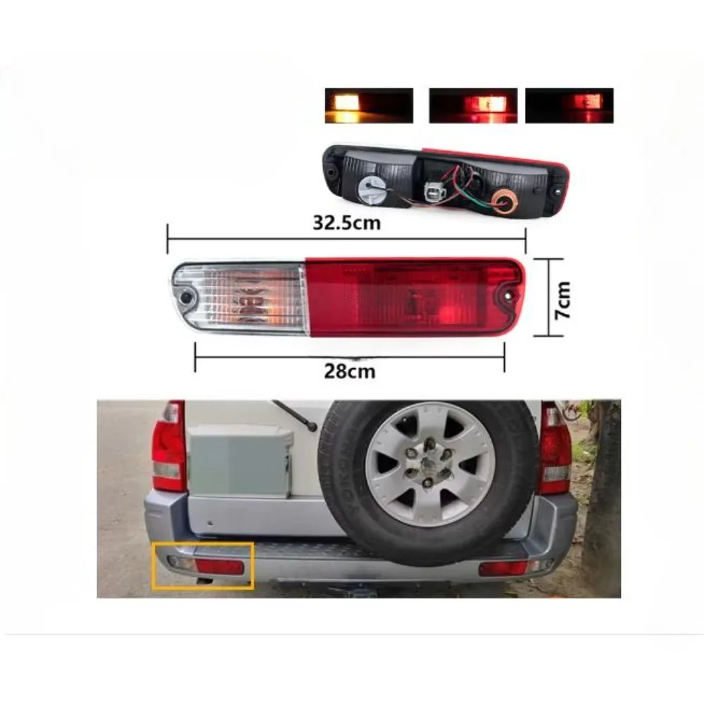 

1 Piece Rear Lights for Pajero V73 2003-2006 Back Fog Lamp for Montero V75 Stop Lamp for Shogun V77 MN133775 MN133776 with Bulb