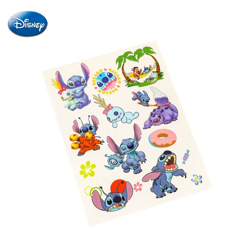 Anime Lilo Stitch Tattoo Stickers Cartoon Figure Kawaii Stitch Dolls PVC Kids Toys Sticker Children Action Figure Toy Stickers