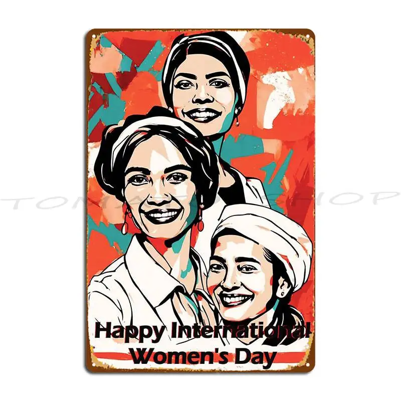 March 8 International Women S Day Ussr 1960s Metal Sign Wall Mural Club Kitchen Wall Customized  Tin Sign Poster