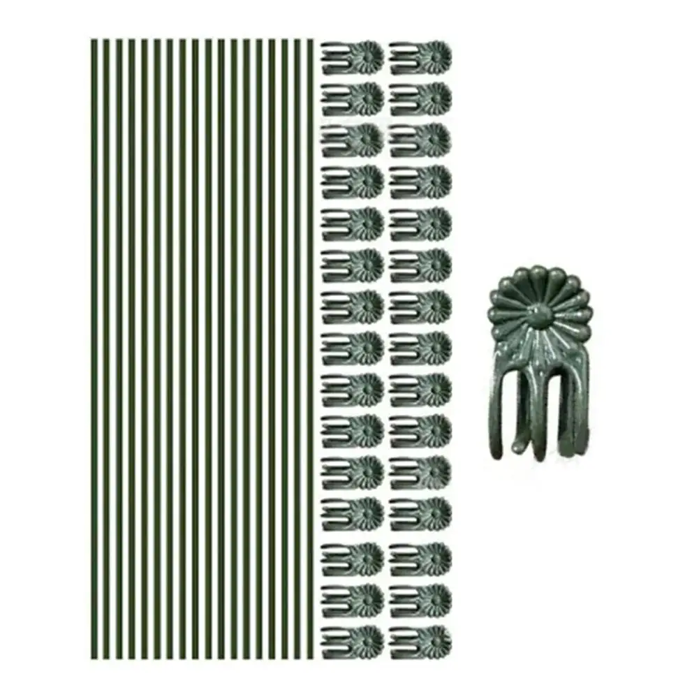 Orchid and Plant Support Kit 50 pcs 20 Flexible Clips Plus 30 Straight Stakes for Secure for stem Positioning and Light