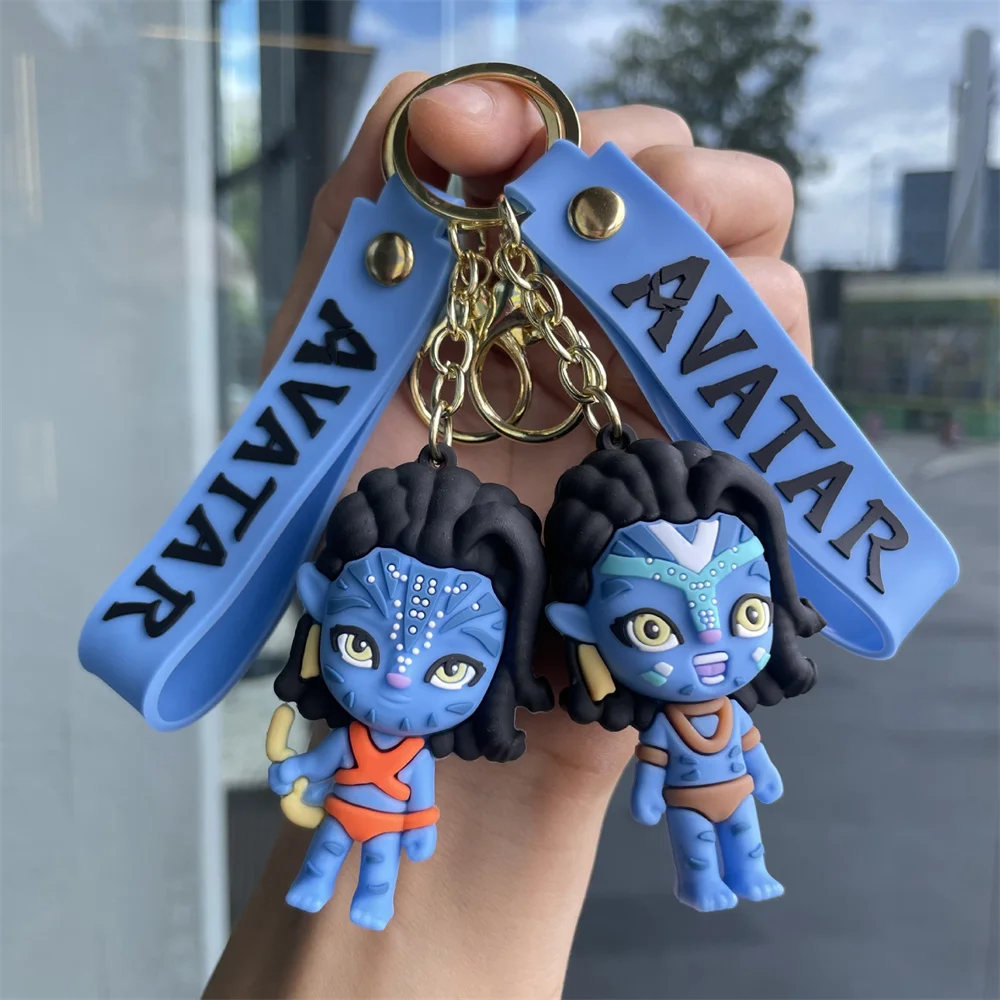 Creative Avatar Jake Sully Neytiri Keychain 3D Silicone Doll Pendant Car Keychain Accessories Gift Christmas Gift
