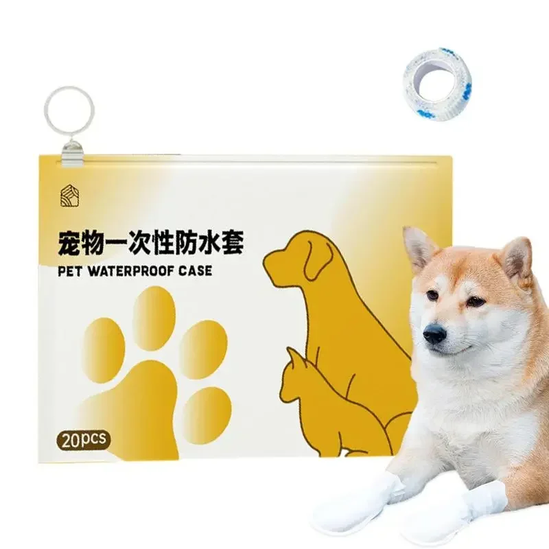 Waterproof Pet Shoes Self-Adhesive Dog Shoes Disposable Shoe Covers Dog Boots Foot Covers Dog Boots Shoes For Hot Pavement