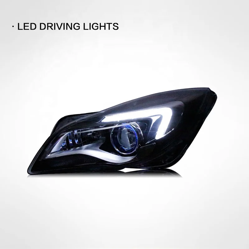 Hot Selling Suitable for Buick New Headlight Assembly 2014-2016 Modified GS High-match LED Daytime Running Light Lens Xenon Lamp