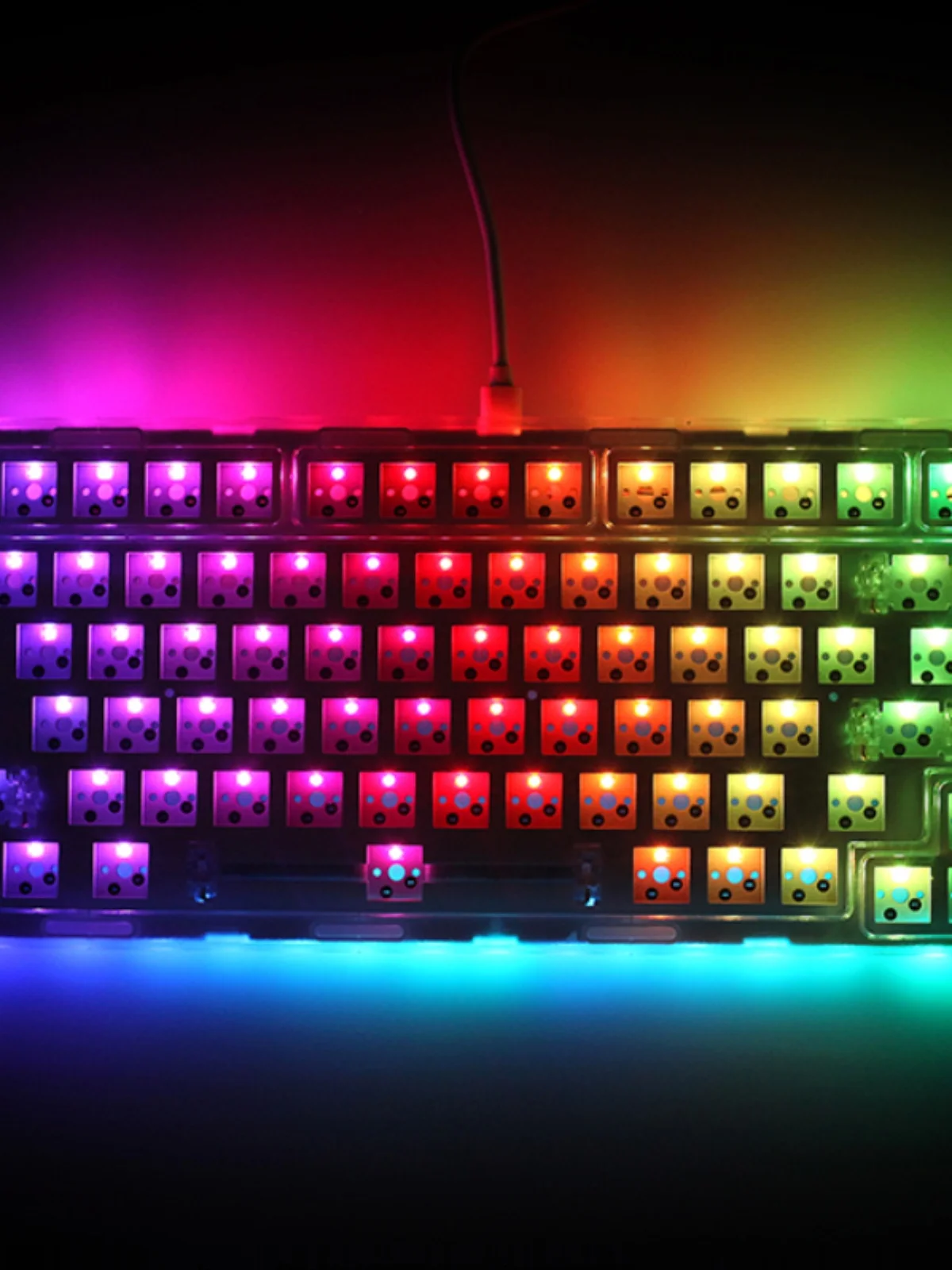 Imagem -05 - Nexttime-personalizado com Fio Gaming Teclado Mecânico Kit Led Tipo-c Pcb Rgb Junta Próxima Vez 75 Hot Swap sem Fio 75