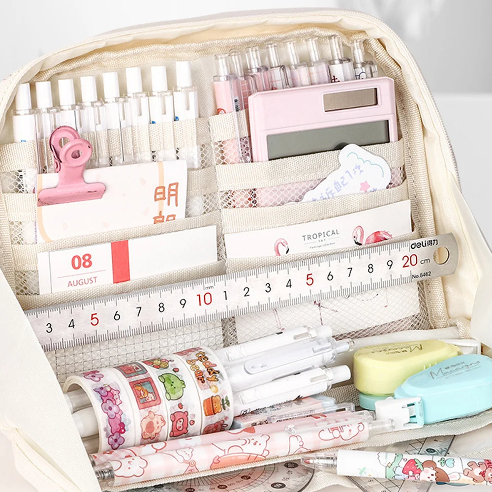 

Модный большой вместительный прозрачный пенал, прозрачная канцелярская ручка, сумка Kawaii, школьная сумка, пенал для женщин