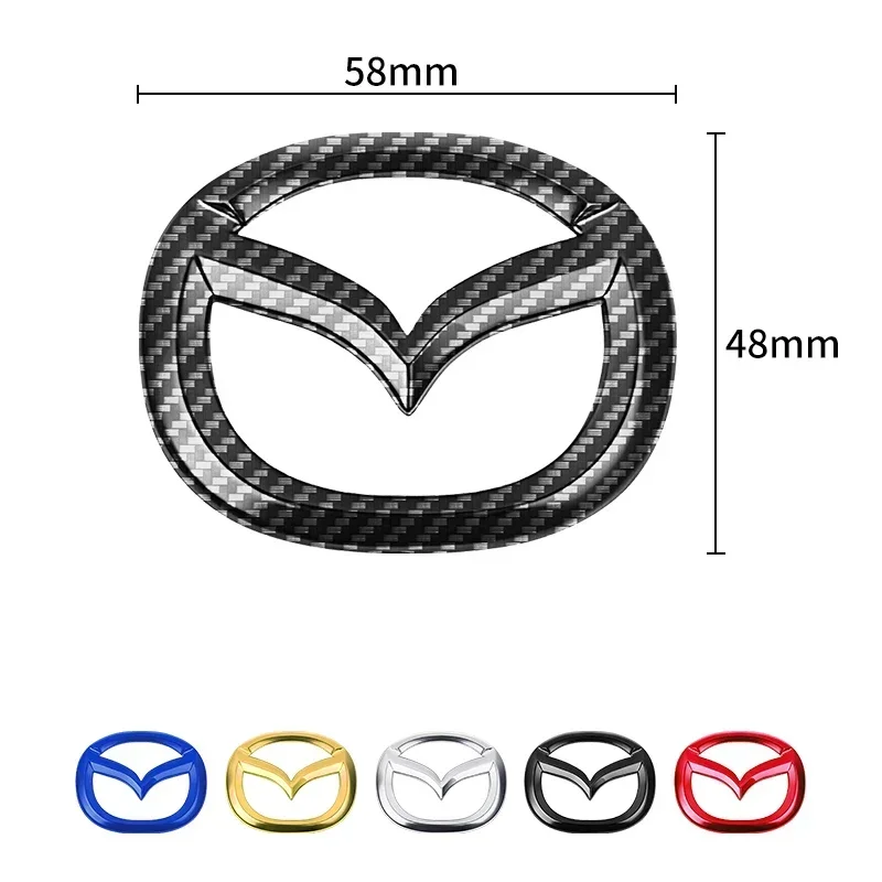 Pegatina para volante de coche para Mazda 3 Axela 6 Atenza CX-5 2 Demio CX-3 CX-30 MX5 CX30 emblema calcomanía insignia accesorios de decoración