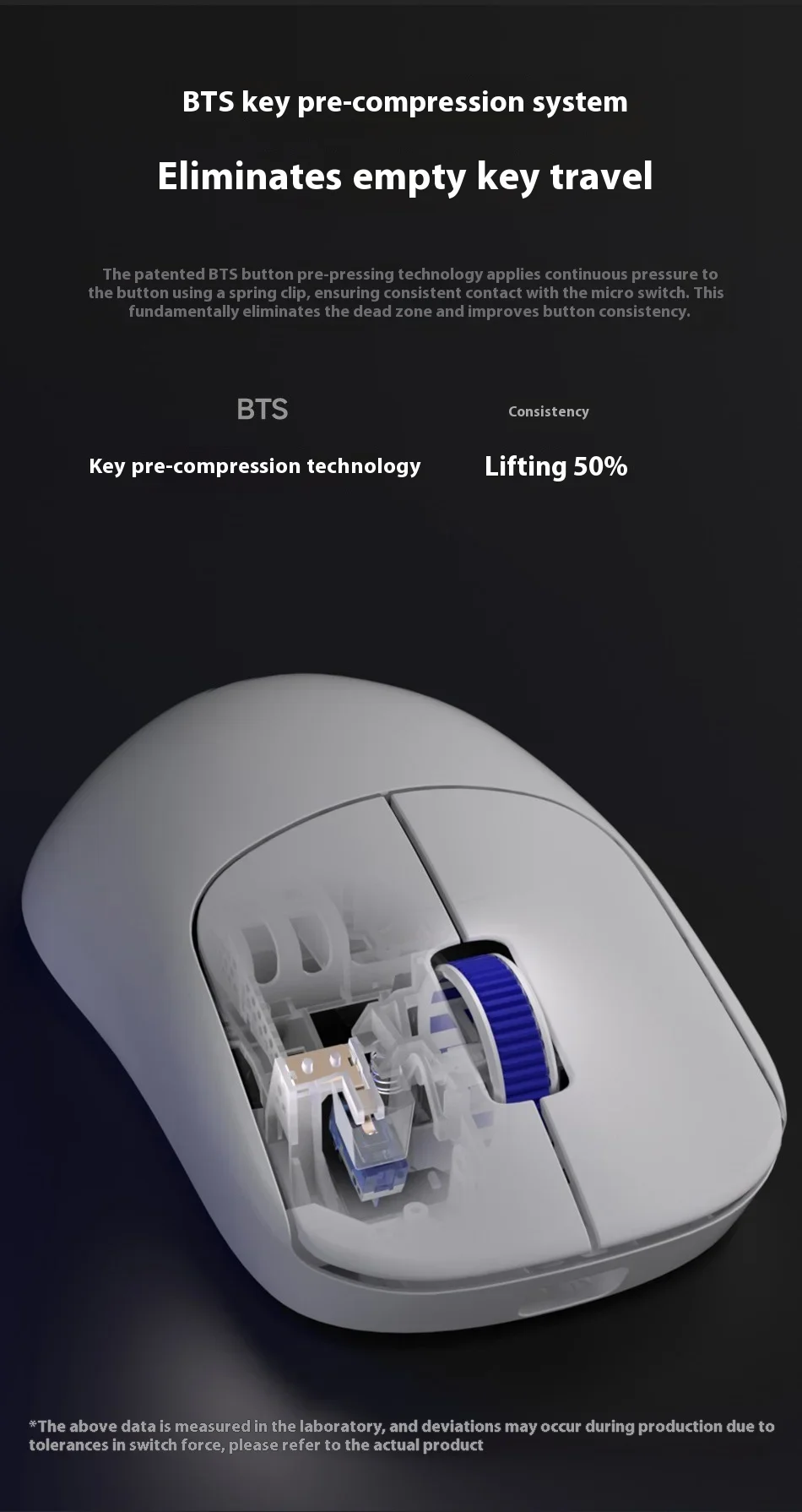 NINJUTSO TEN AIR Mouse Mouse wireless dual mode 8000Hz Frequenza di polling Mouse ergonomici leggeri Regali per giocatori per CS2 Valorant