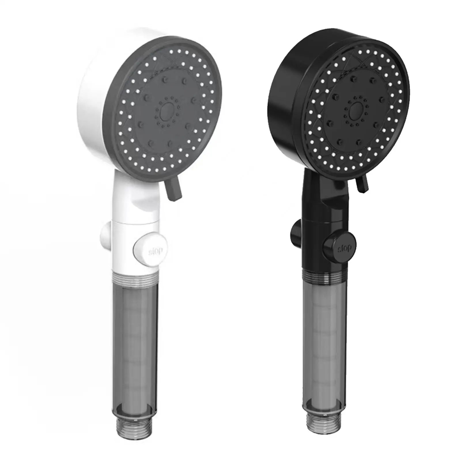 High Pressure Shower Head High Pressure Water Flow, Modern Waterproof Button, Water Stop, Portable, for Club Toilet, Spa, Hotel