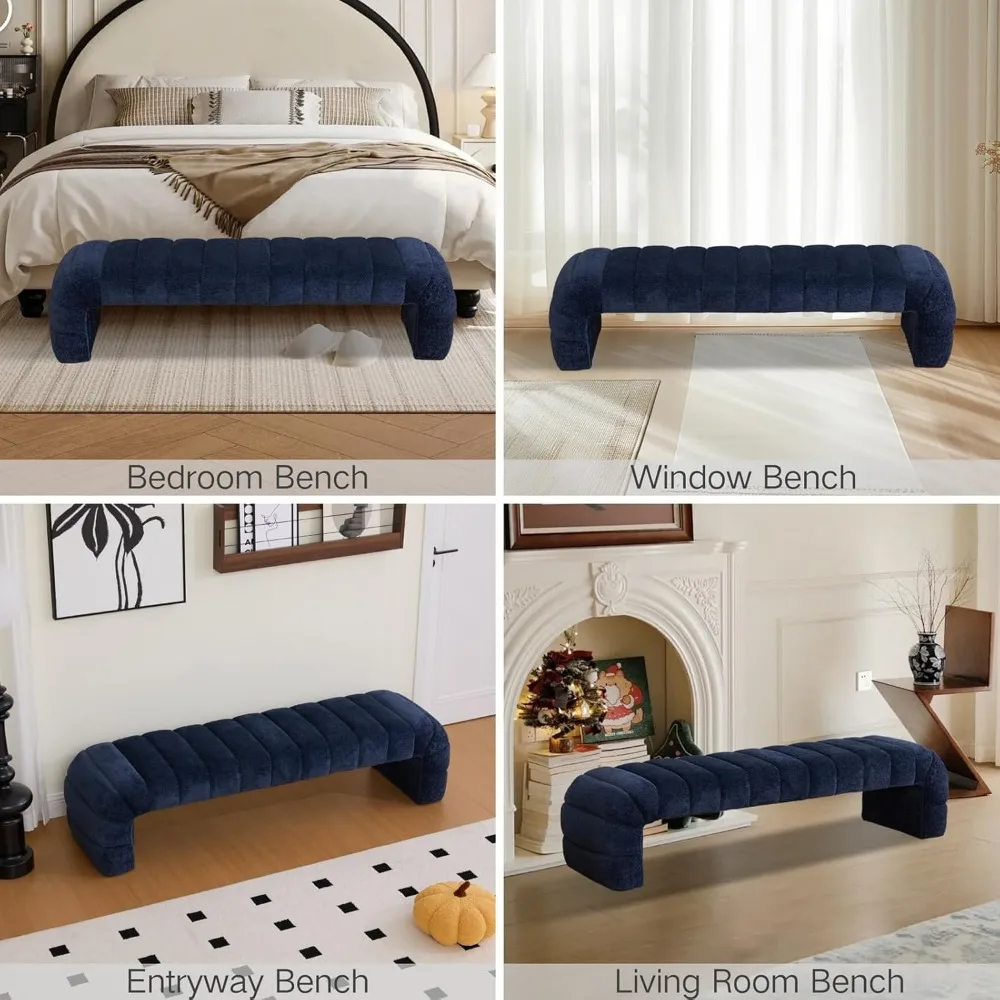 شيف و فينجول 69.7 بوصة مع مقعد غرفة المعيشة الحديثة مقاعد غرفة النوم المنجدة نهاية مقعد السرير للمدخل وغرفة الطعام والليفي #6