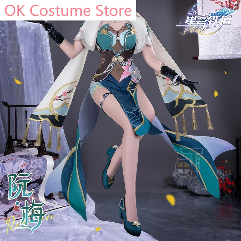 Honkai: Star Rail RUAN MEL Game Suit Sexy Elegant Cheongsam Cosplay Costume Halloween Party Role Play Outfit Women