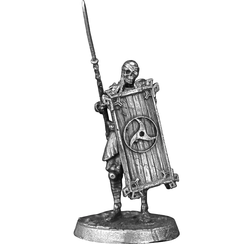 Figurines d'action en métal, squelette ancien, guerrier fantôme, jouets, cadeaux, pièces de jeu de société, modèle de soldat, accessoires d'ornement miniatures