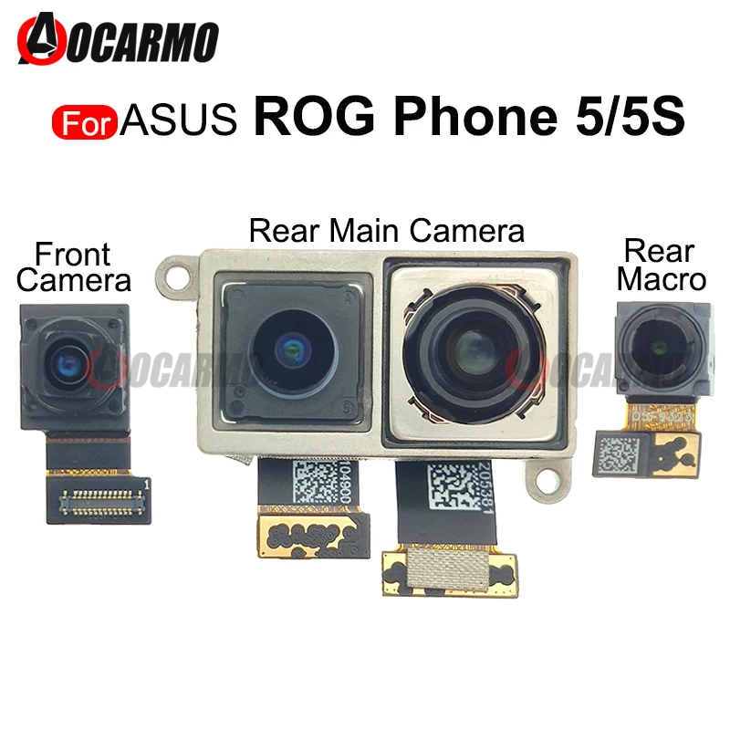 Per ASUS ROG Phone 5 5s ROG5 Rog5S ZS673KS ZS676KS Macro posteriore posteriore e fotocamera anteriore cavo flessibile parte di ricambio 24MP 64MP 5MP