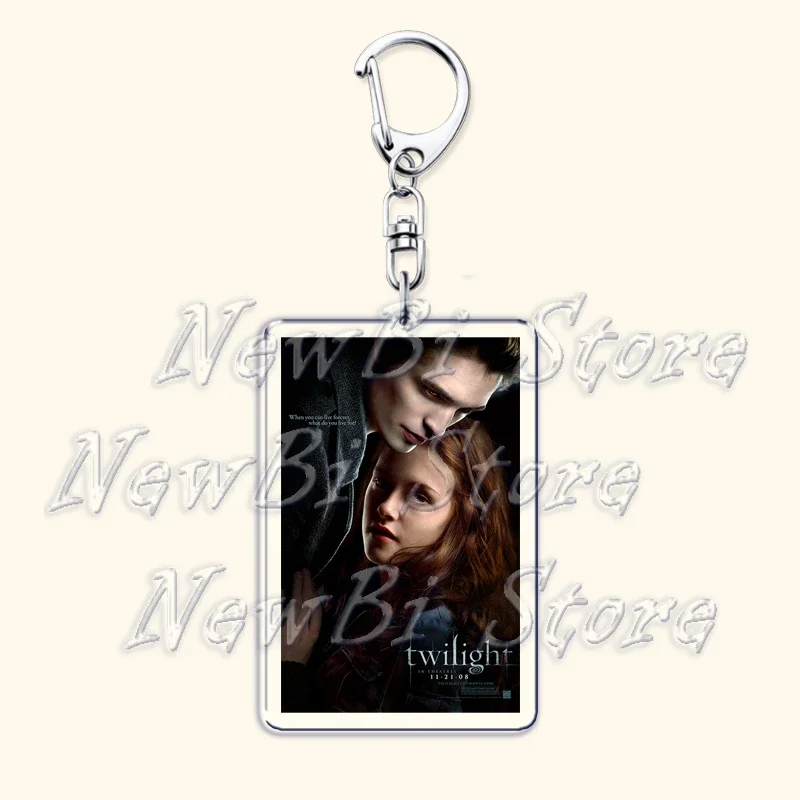 Twilight Vampire Movie Keychain for Accessories Bag Bella Swan Edward Cullen Eclipse Pendant Key Chain Keyring Jewelry Fans Gift