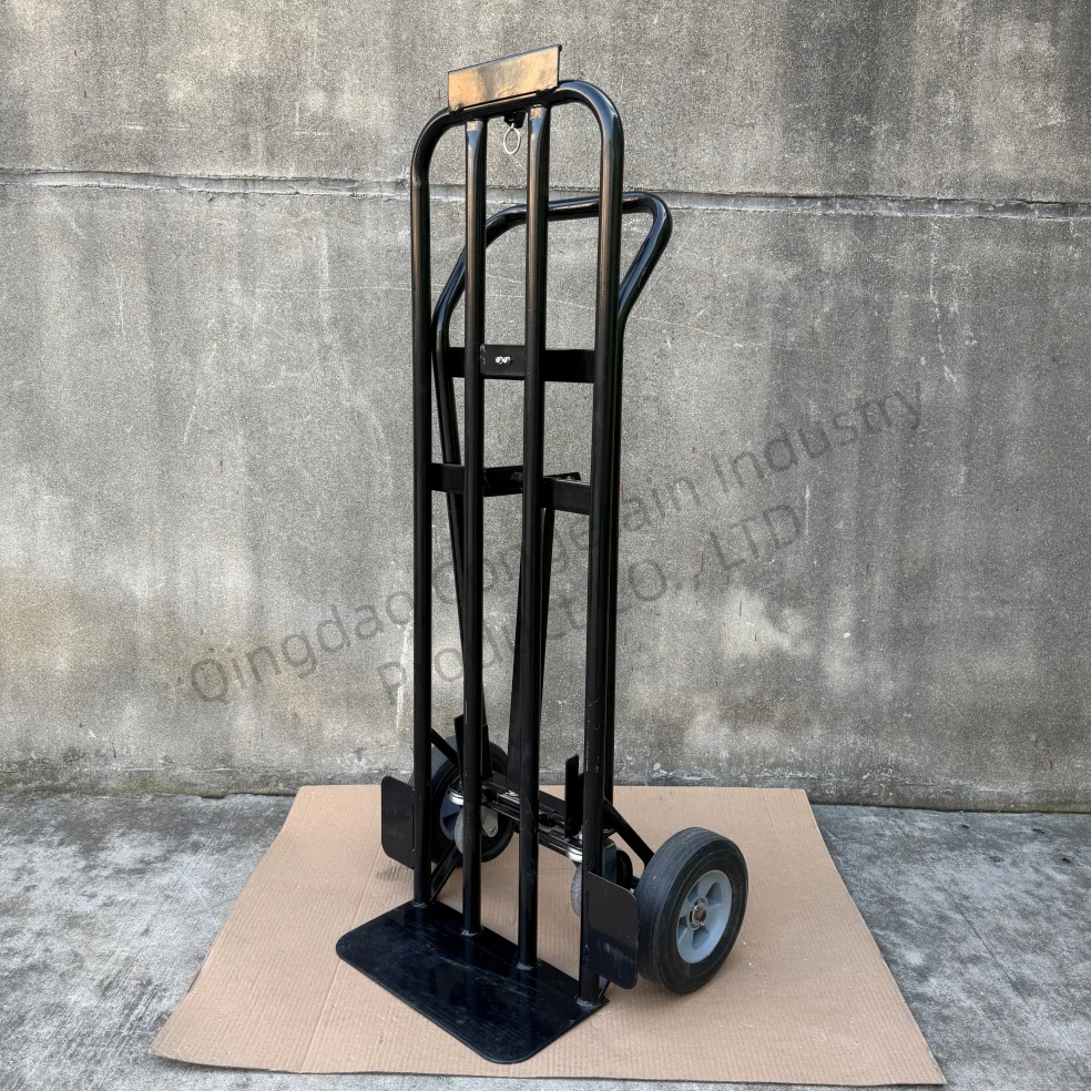 

Heavy Duty Steel Four-Wheel Foldable Multifunctional Cart/Handcart & Wheelbarrow For Industrial Storage & Shopping
