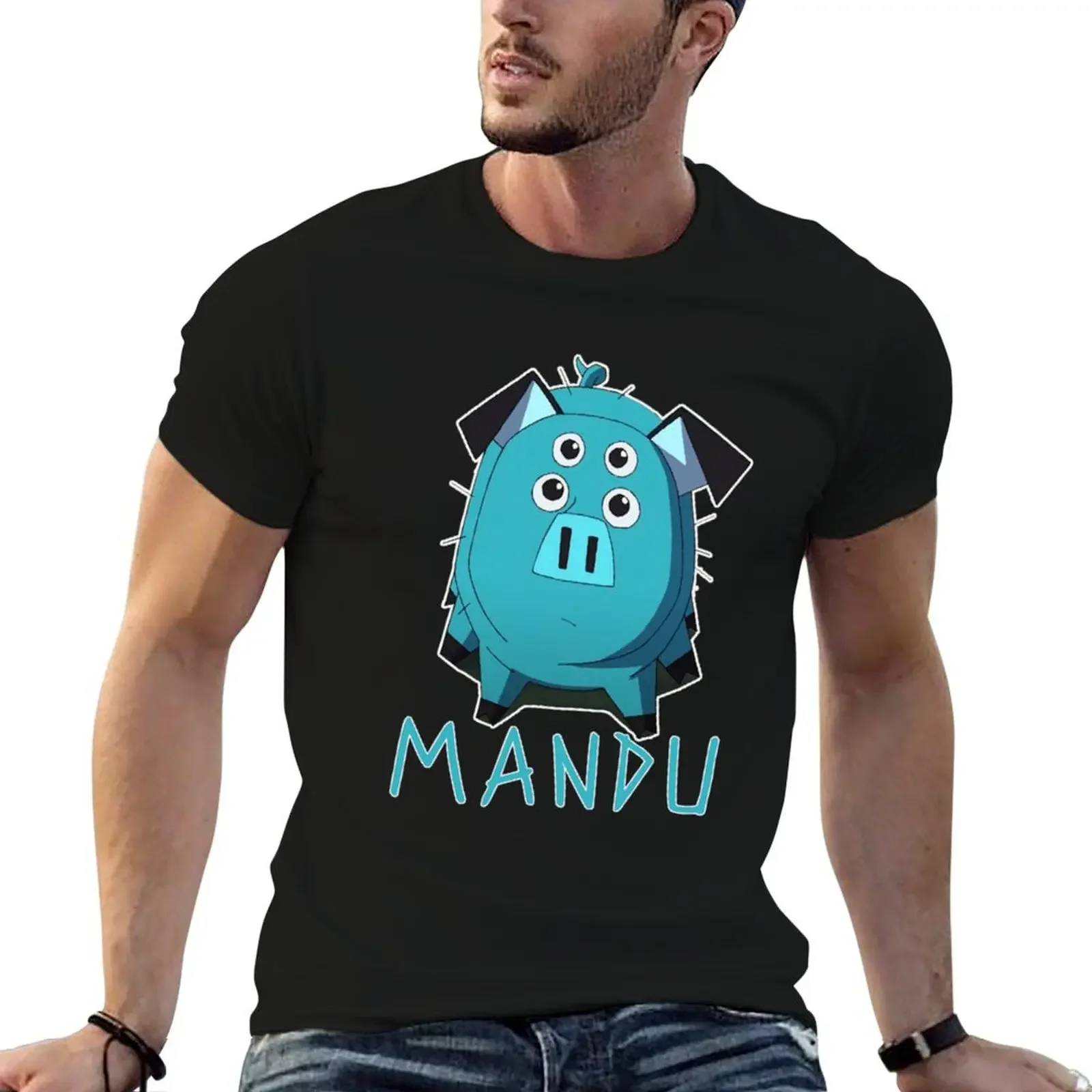 KIPO mandu T-Shirt tops oversizeds heavyweight t shirts for men