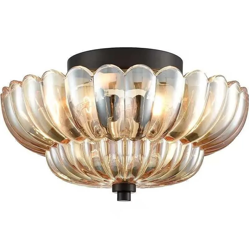 

Glass cover ceiling light light luxury French foreign trade export American simple retro entrance bedroom balcony light