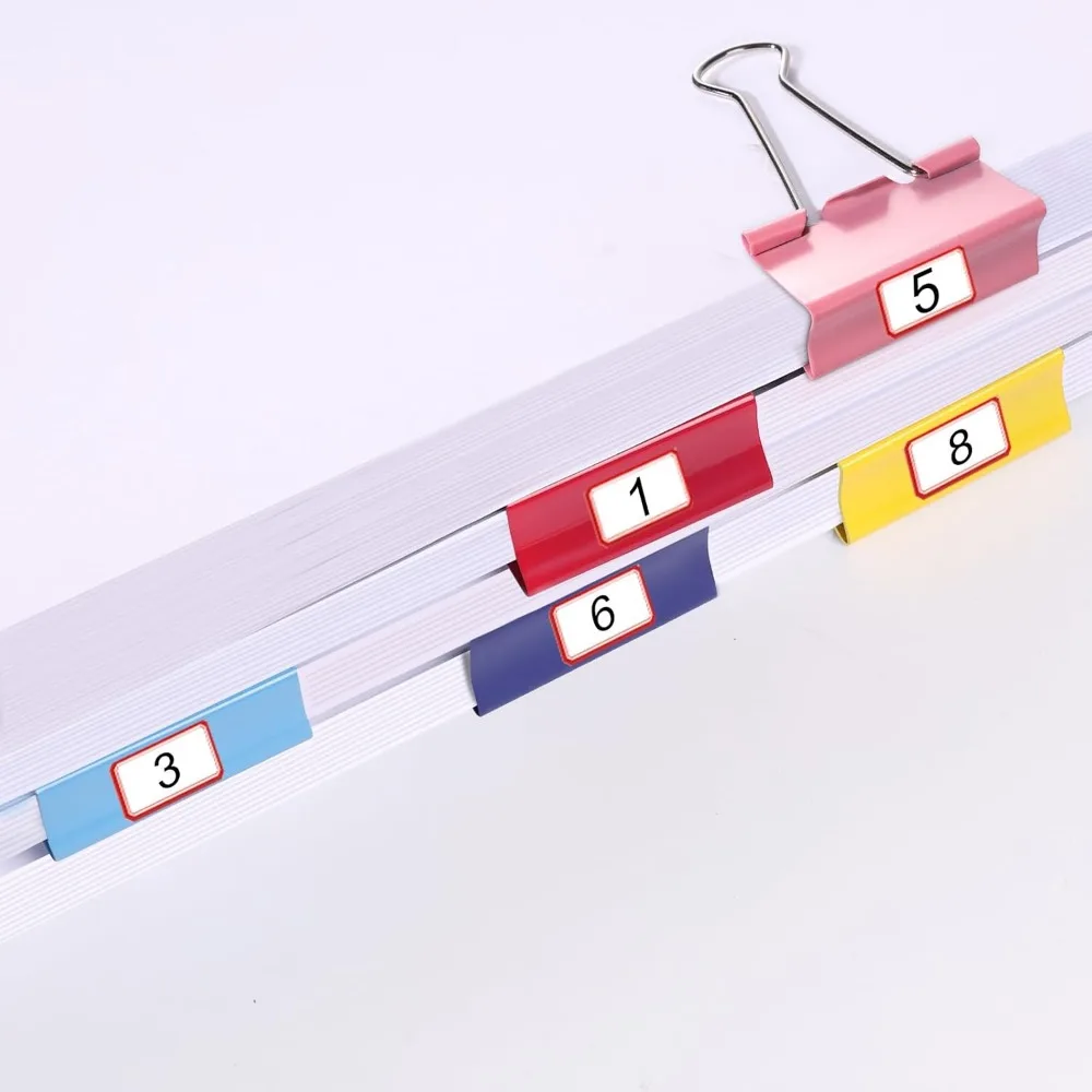 Large Binder Clips 1.6 Inch (36 pcs), Colored Big Paper Clips for Office