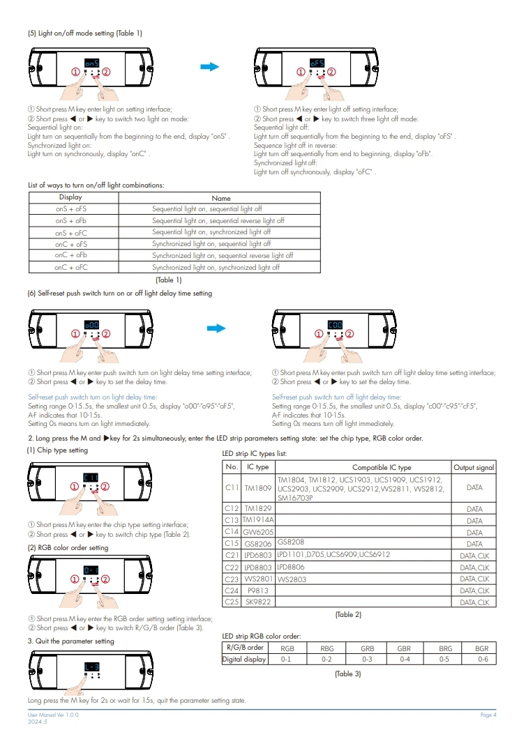 5-24VDC WiFi SPI Kontroler Podwójny przycisk Kontroler oświetlenia schodowego Tuya APP Control dla WS2812 WS2811 RGB lub białego światła