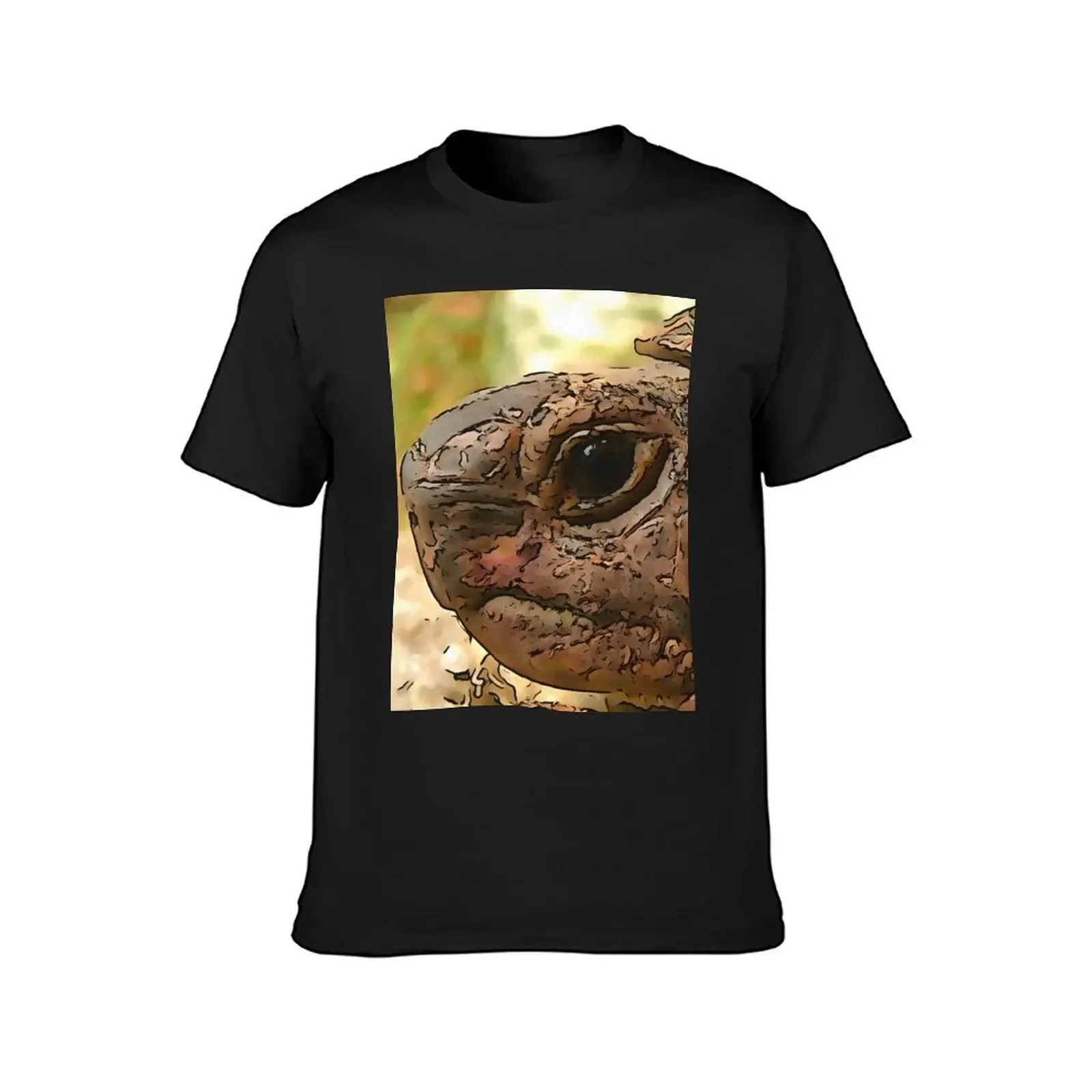 Close Up Side Portrait Of A Turkish Tortoise T-Shirt anime stuff plus size tops mens graphic t-shirts