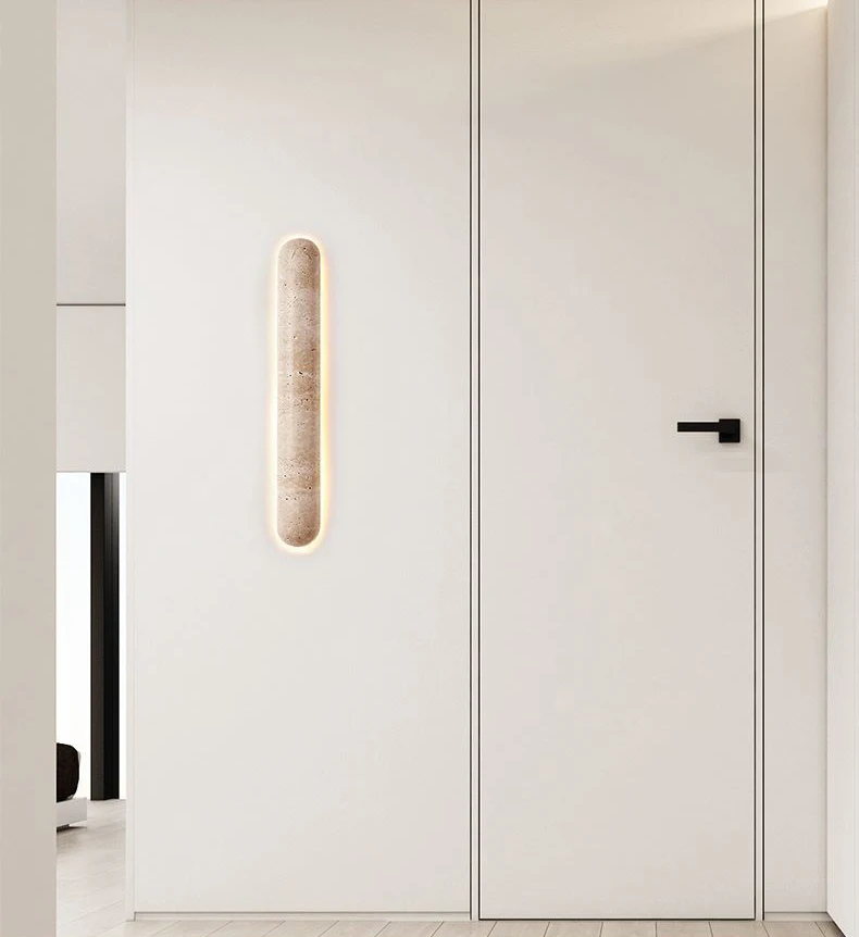 Natural Stone LED Wall Lamp 30 60 90CM Marble Atmosphere