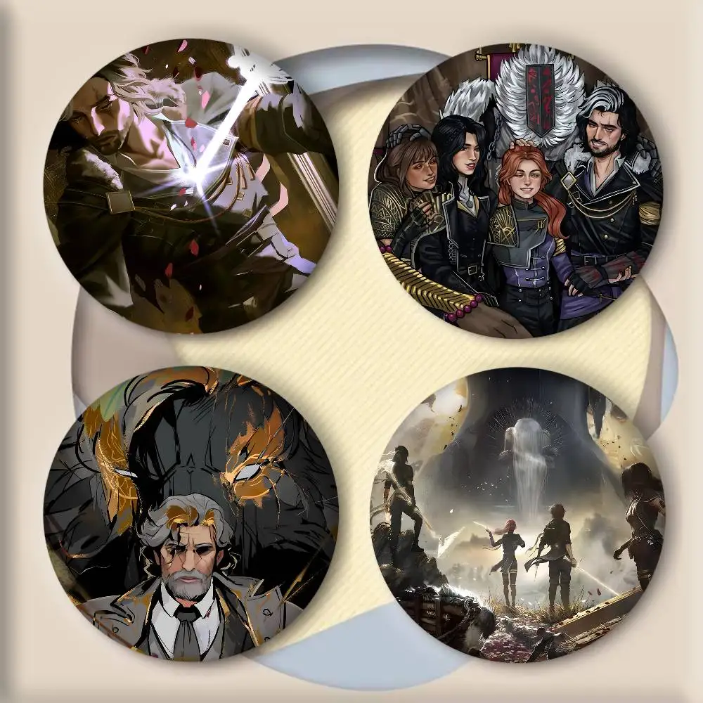 Game Clair O-Obscur E-Expedition 33 Manga Badges Round Laser Badge Cartoon Brooch Clothes Backpack Accessories Lapel