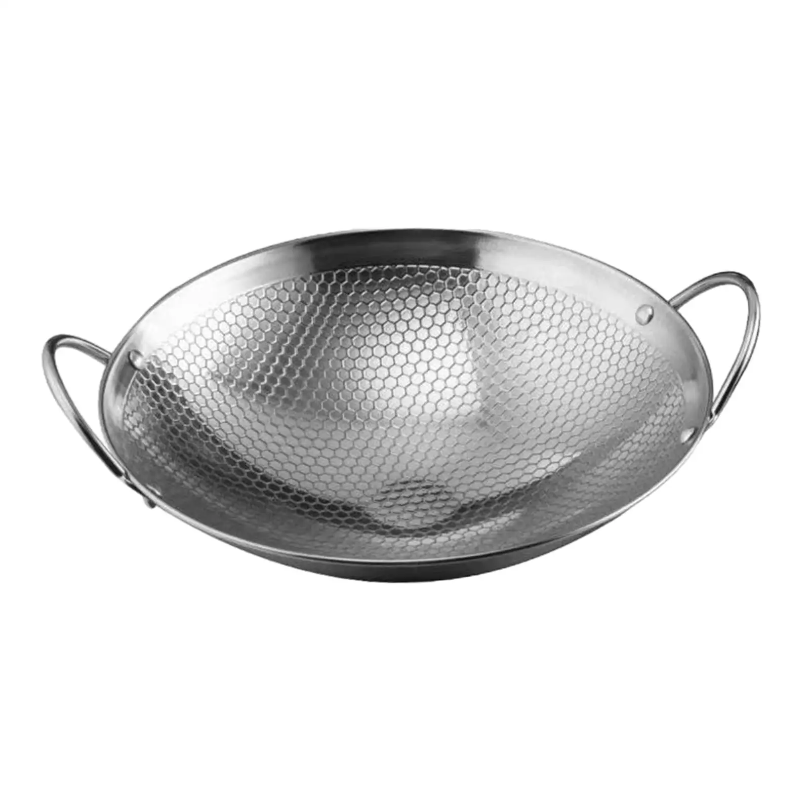 Double Ear Wok Pot Nonstick Skillet Pot Conduction Drawing Wok Cookware Frying Pan for Cooktops Kitchen Seasoning Home
