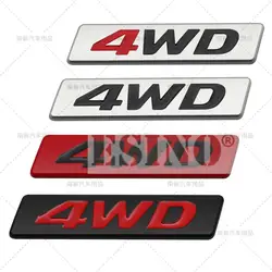 Car Styling 4WD 3D Rear Trunk Fender Metal Chrome Zinc Alloy Emblem Badge Decal for Hyundai Tucson IX45 Sonata Palisade Santa Fe