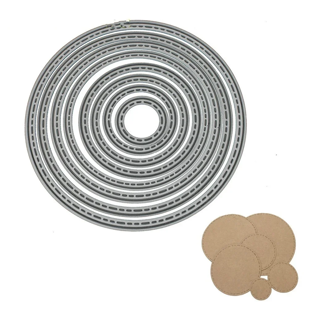 8-teiliges DIY-Scrapbook-Album, runde Metall-Stanzform, Vorlage, Dekoration, geprägte Vorlage, Ordner, Basteln, Dekorationszubehör