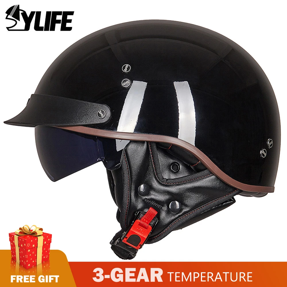 

Motorcycle Helmet Retro GXT Moto Helmet Open Face Scooter Motorbike Racing Riding Helmet With DOT Certification Half Helmet