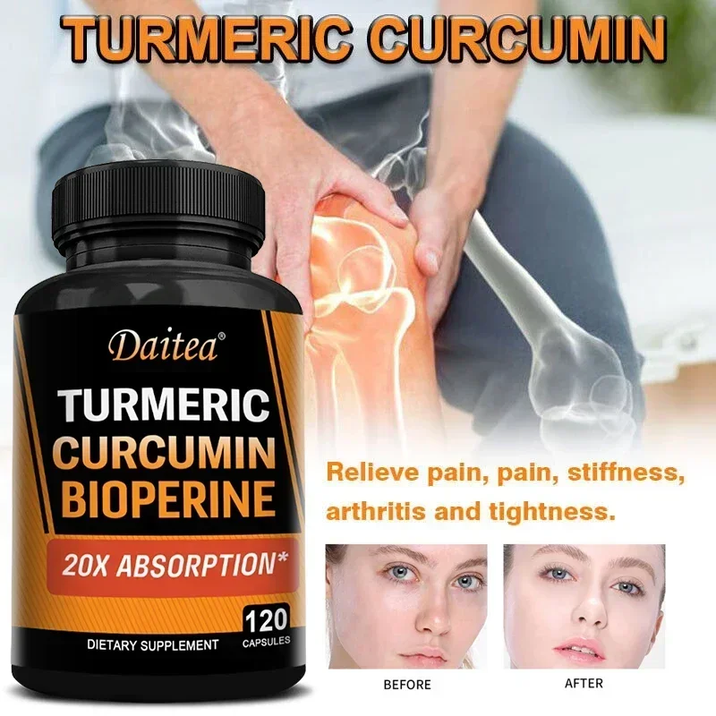 Turmeric Curcumin with BioPerine 95%-Better Absorption, Natural Joint Support Supplement, Anti-Inflammatory Vegan Herbal Extract