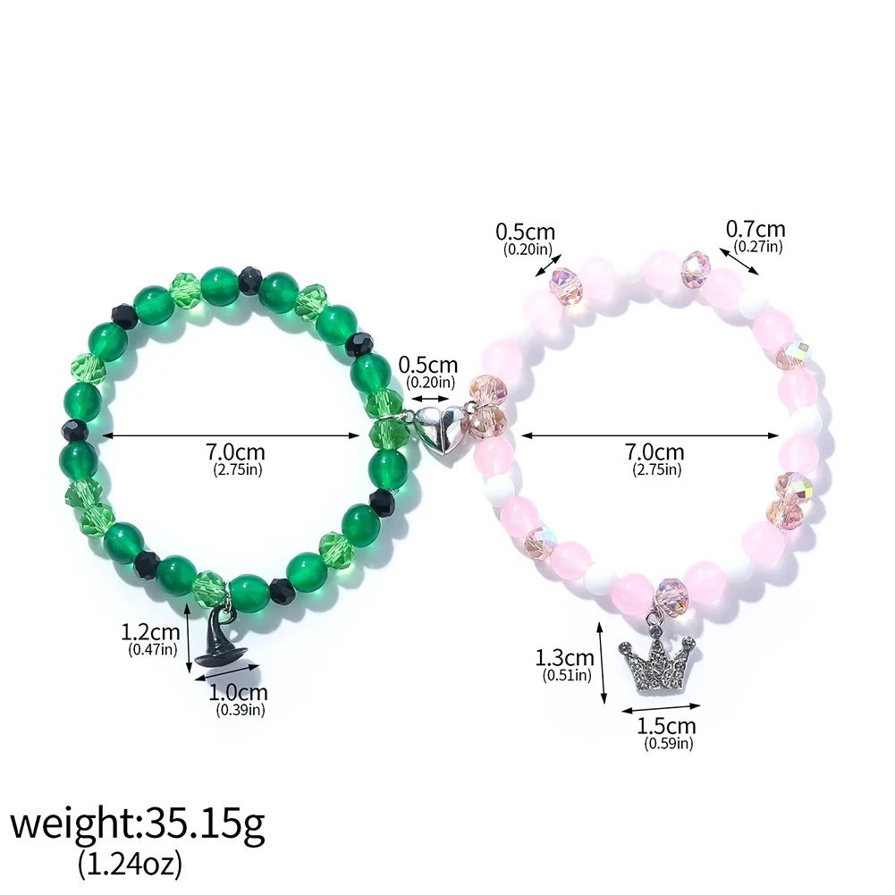 Fantasia Elphaba Glinda collar pulsera 2024 película Wiked accesorios de Cosplay mujeres fantasía Halloween carnaval fiesta Prop regalo