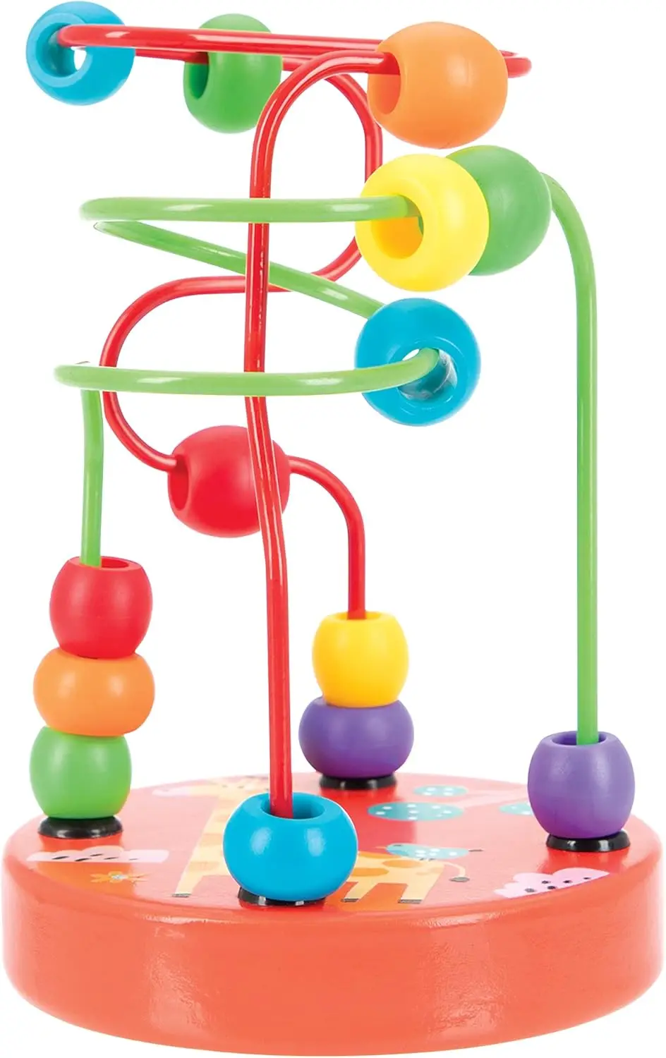 

Мини-лабиринт из деревянных бусин для раннего развития, координации рук и глаз, и распознавания цветов