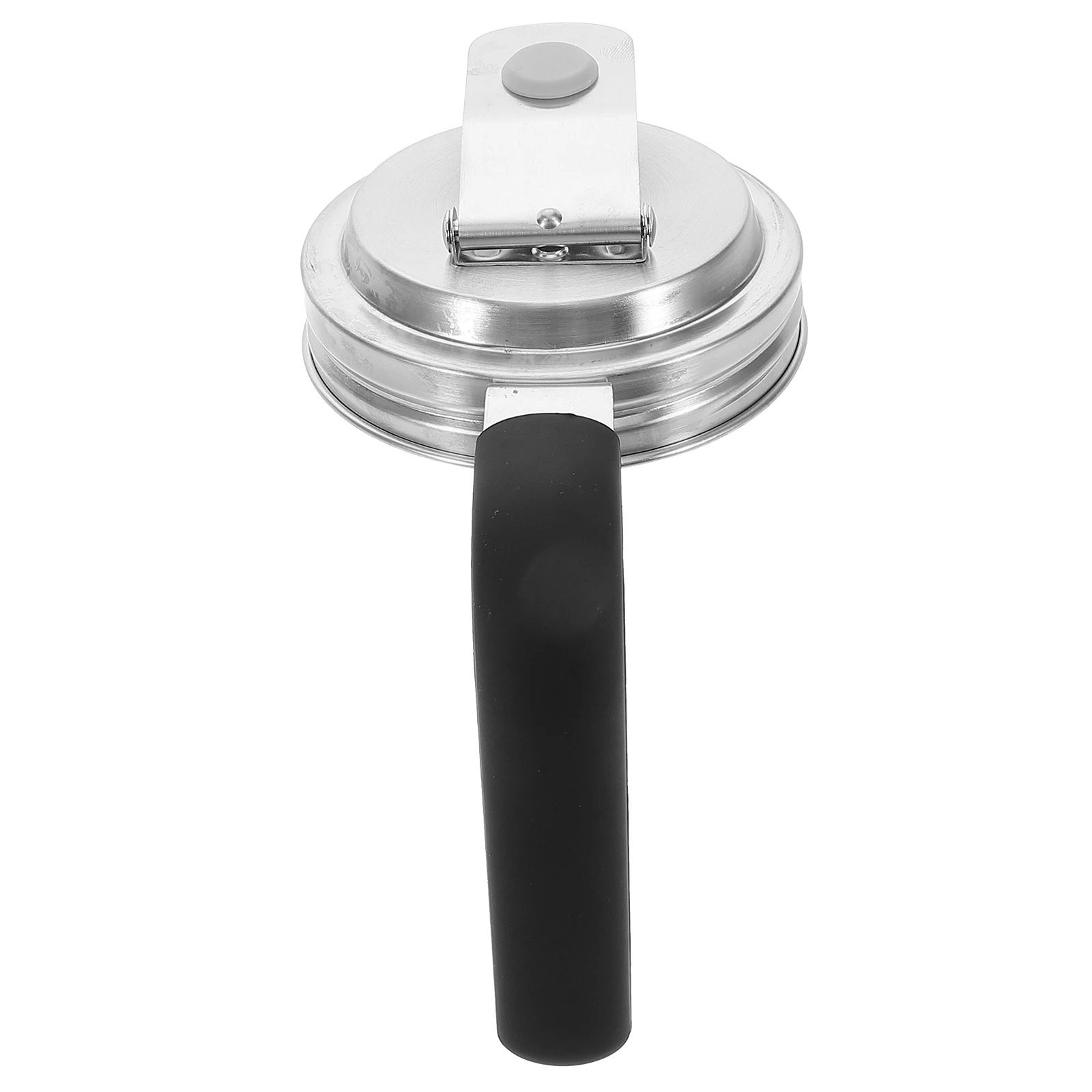 

Stainless Steel Handle Lid for Wide Mouth Jars Leakproof Flip Cap Easy Cleaning Food Grade Seal Coffee Tea Hot Drinks Silica Gel