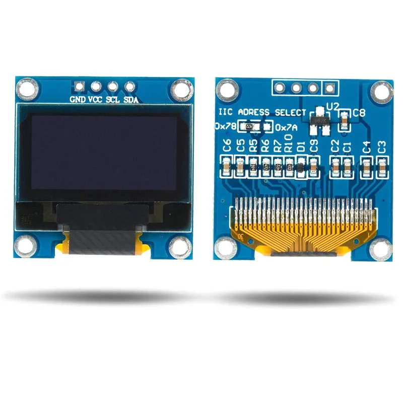 

M13K-4Pcs I2C OLED 0,96-дюймовый модуль OLED-дисплея IIC SSD1306 128 64 ЖК-дисплей белого цвета, с кабелем Dupont 40-контактный разъем «папа-мама»