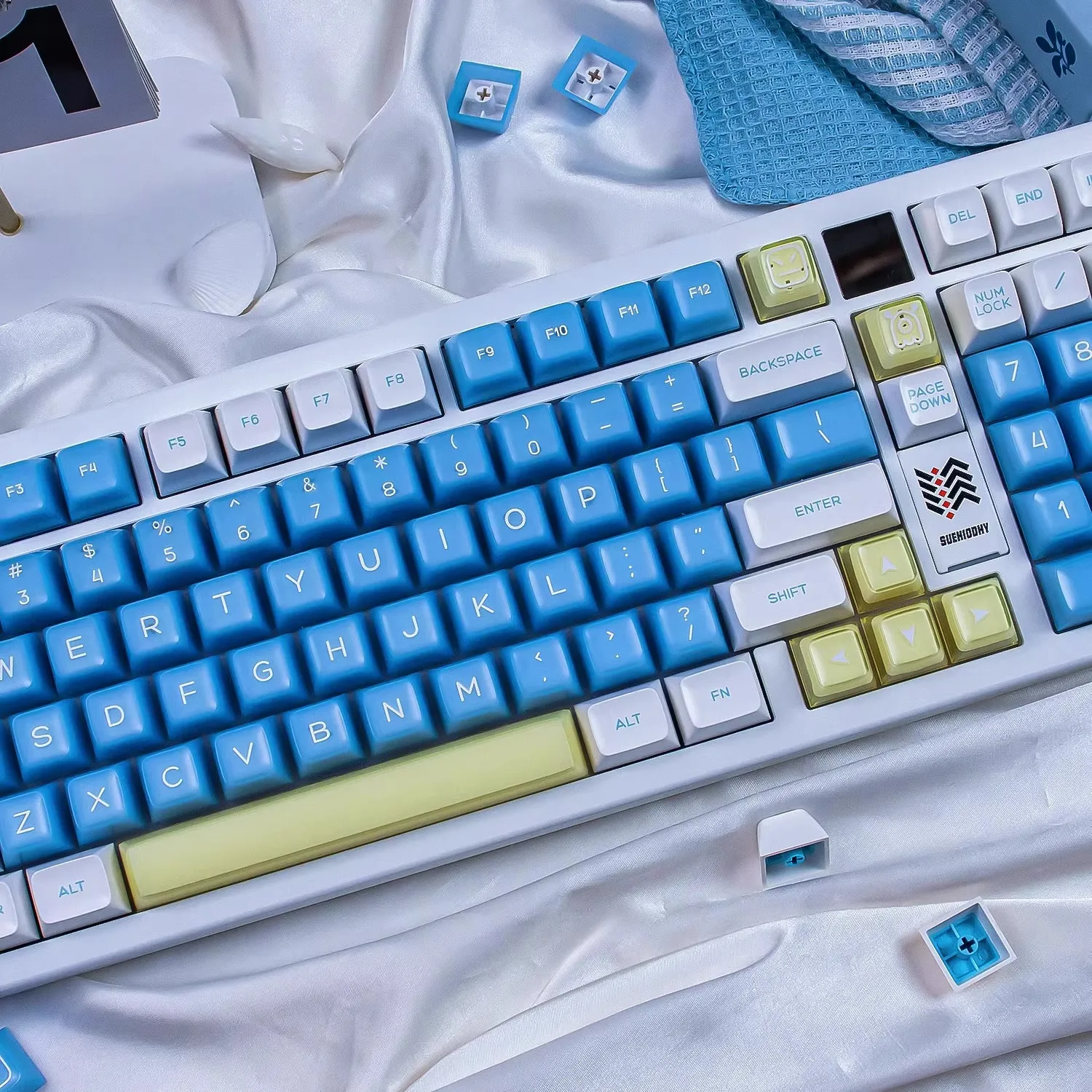 ملح البحر الآيس كريم PBT أغطية المفاتيح للوحة المفاتيح الميكانيكية SA الملف الشخصي Keycap مخصص لقطة مزدوجة 161 مفاتيح قبعات لمفاتيح MX #3