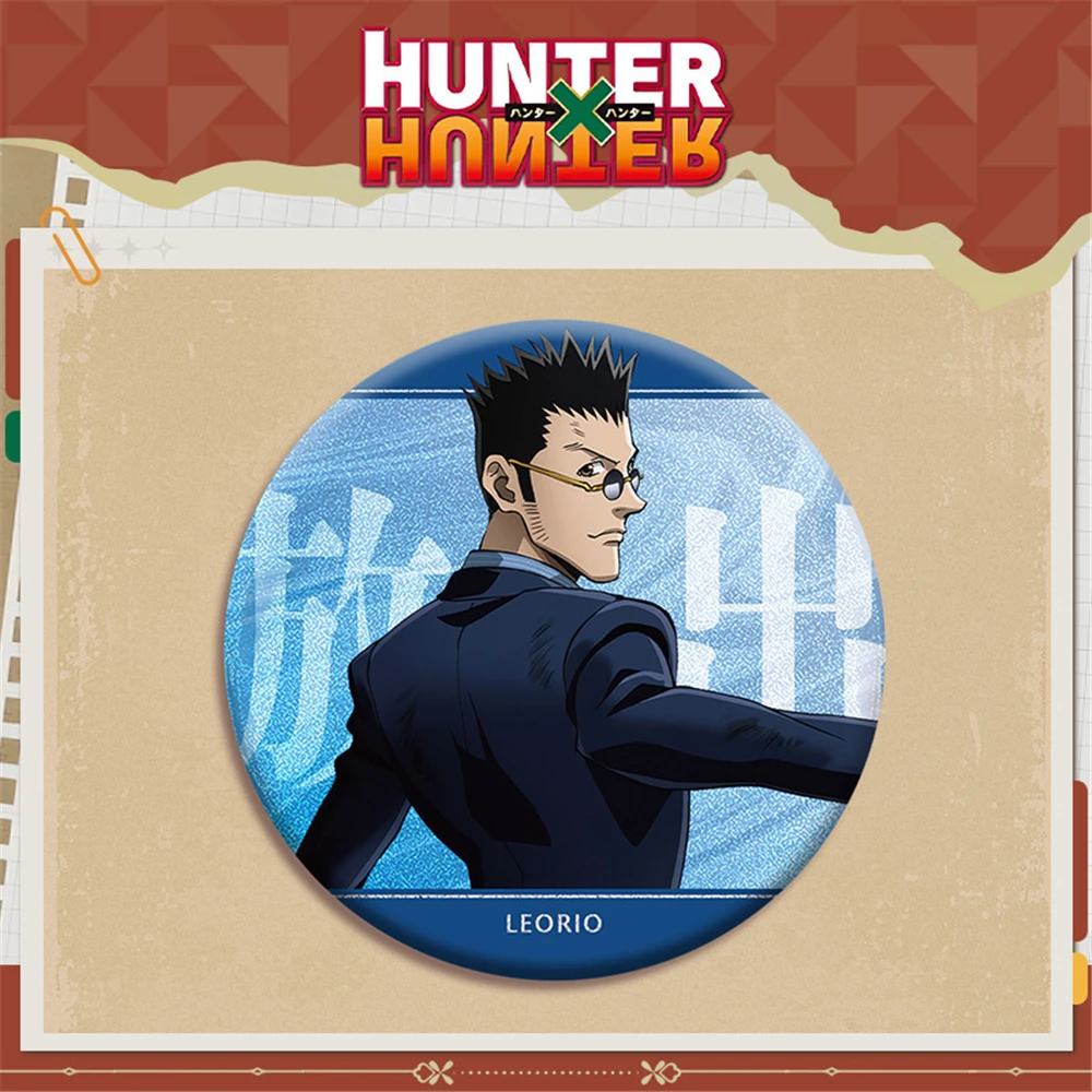 58mm 애니메이션 HUNTER×HUNTER GON FREECSS Killua Zoldyck Feitan Pōtoo 코스프레 의상 배지 핀 SPTE Tinplate Brooch Prop Xmas Gift