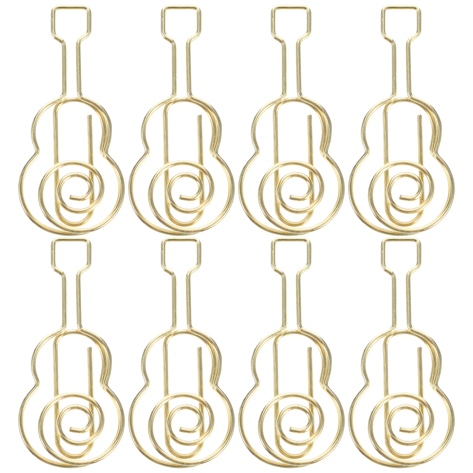 

50pcs Small Violin Shaped Paper Clips Metal Bookmark Clips Multi-Function Office School Home Fun Wedding Decoration