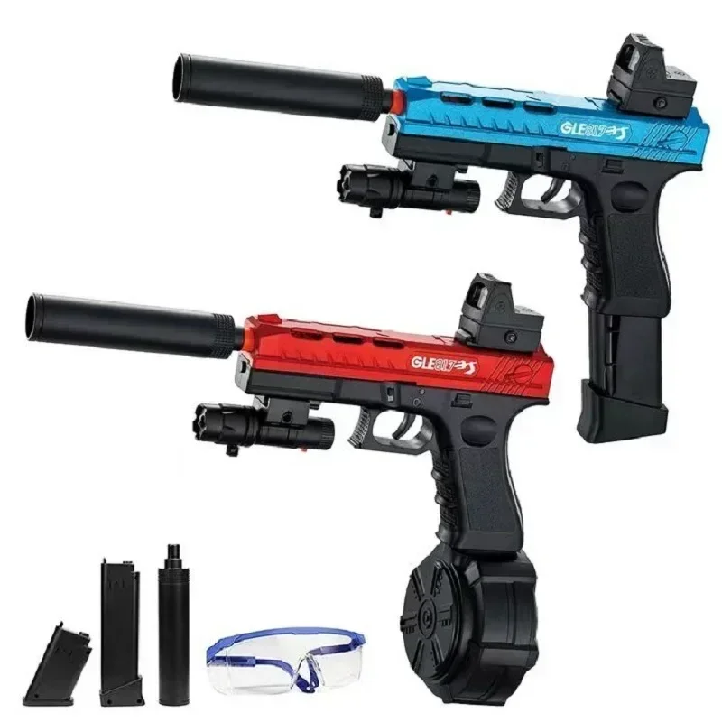 Pistolet électrique Splash Ball pour enfants et adultes, tir automatique, odorjouet Airsoft, boule d'eau, gel de sport de plein air, 2 en 1, Noël