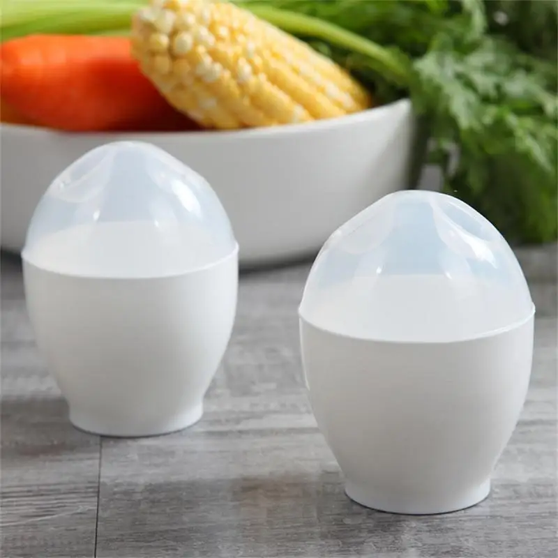 2PCS Egg Steamer Cooker Cute Mini Microwave Egg Steamer Breakfast Convenient Nutritious Egg Cup Egg White Separator Tools