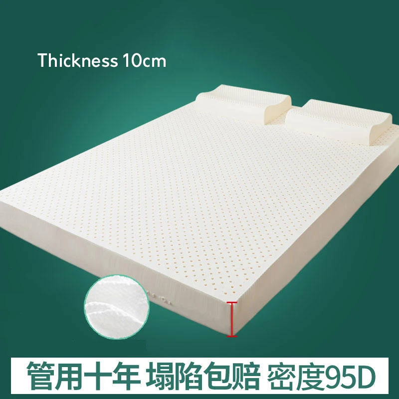 New Natural Thailand imported latex mattress 10cm raw liquid mattress 100% rubber cushion double home mat queen king full size