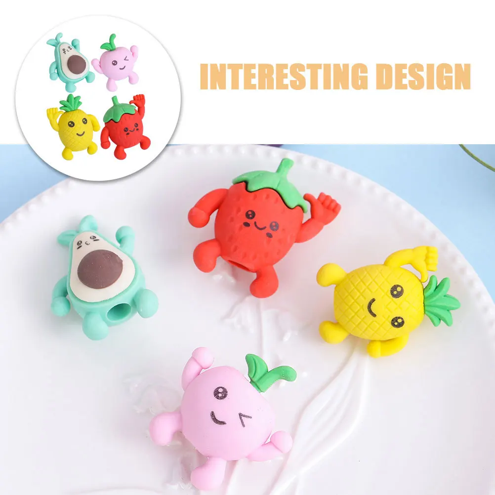 36 قطعة من محايات الفواكه الرائعة للأطفال، محايات كرتونية صغيرة صغيرة، جوائز الطلاب السائبة، لوازم مكتبية مطاطية