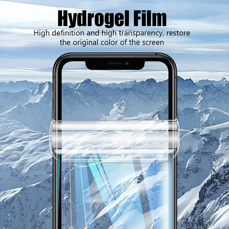 Protector de pantalla de TPU de silicona para IPhone, película de hidrogel suave, 13, 12 Pro Max, 14, 11, XS, XR, X, 7, 8, 15 Plus, soporte de desbloqueo, 4 piezas