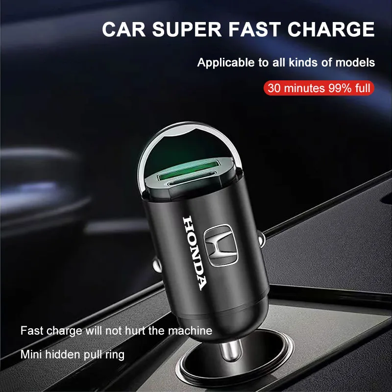 Micro Car Quick Charger Vehicle Cigarette Lighter Convert Plug Car Accessories For Honda Civci CRV Accord Mugen Prelude FIT City