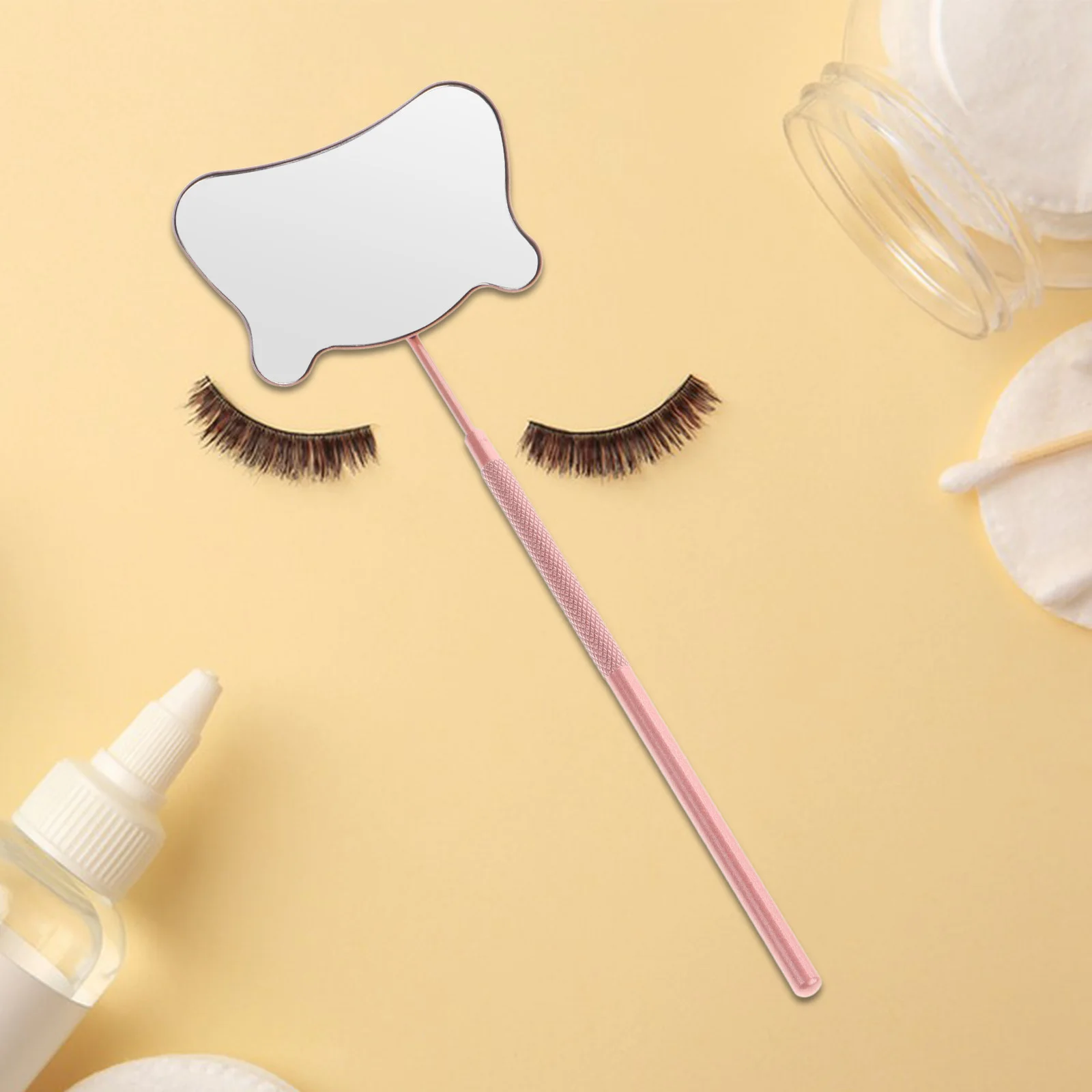 

Eyelash Check Stainless Steel H held Lash Extensions Beauty Tool Makeup Mirror Portable Eyelash Extension Mirror
