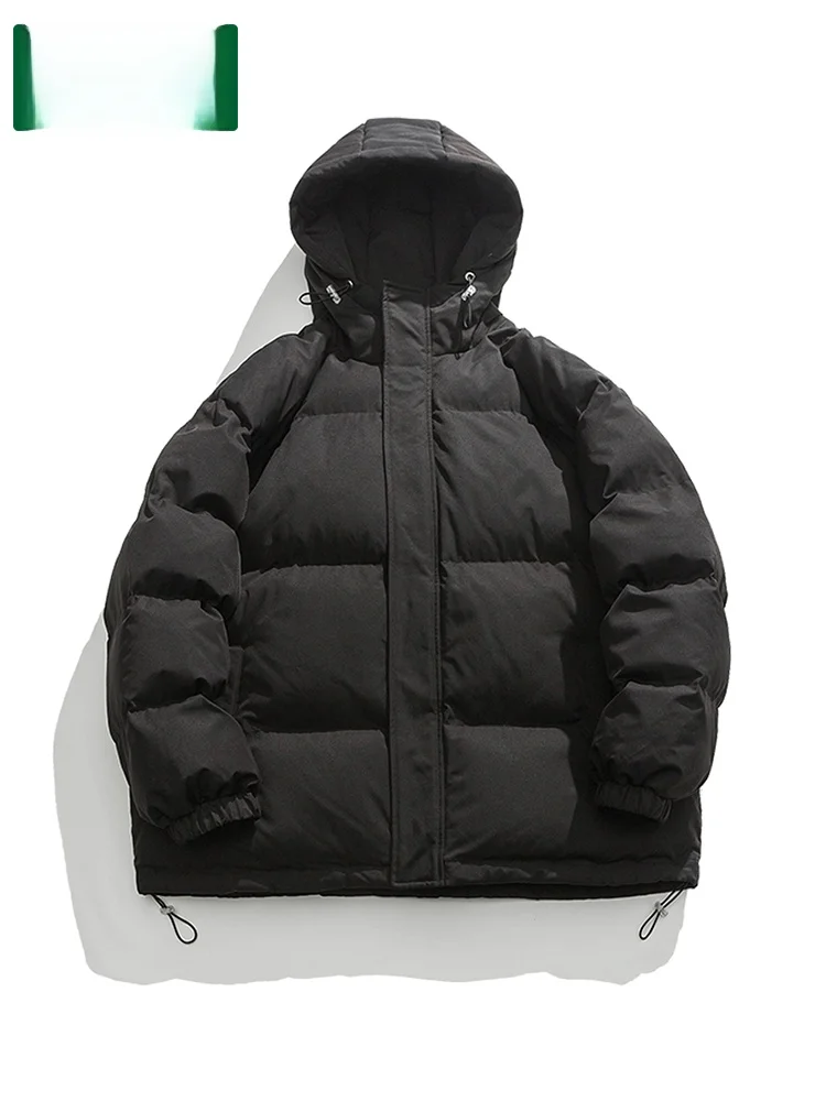 

Thiened Cotton Jaet Women's Winter Coat Casual Warm Hooded Long Sve Zipper Closure Loose Fit Polyester Fiber Outerwear