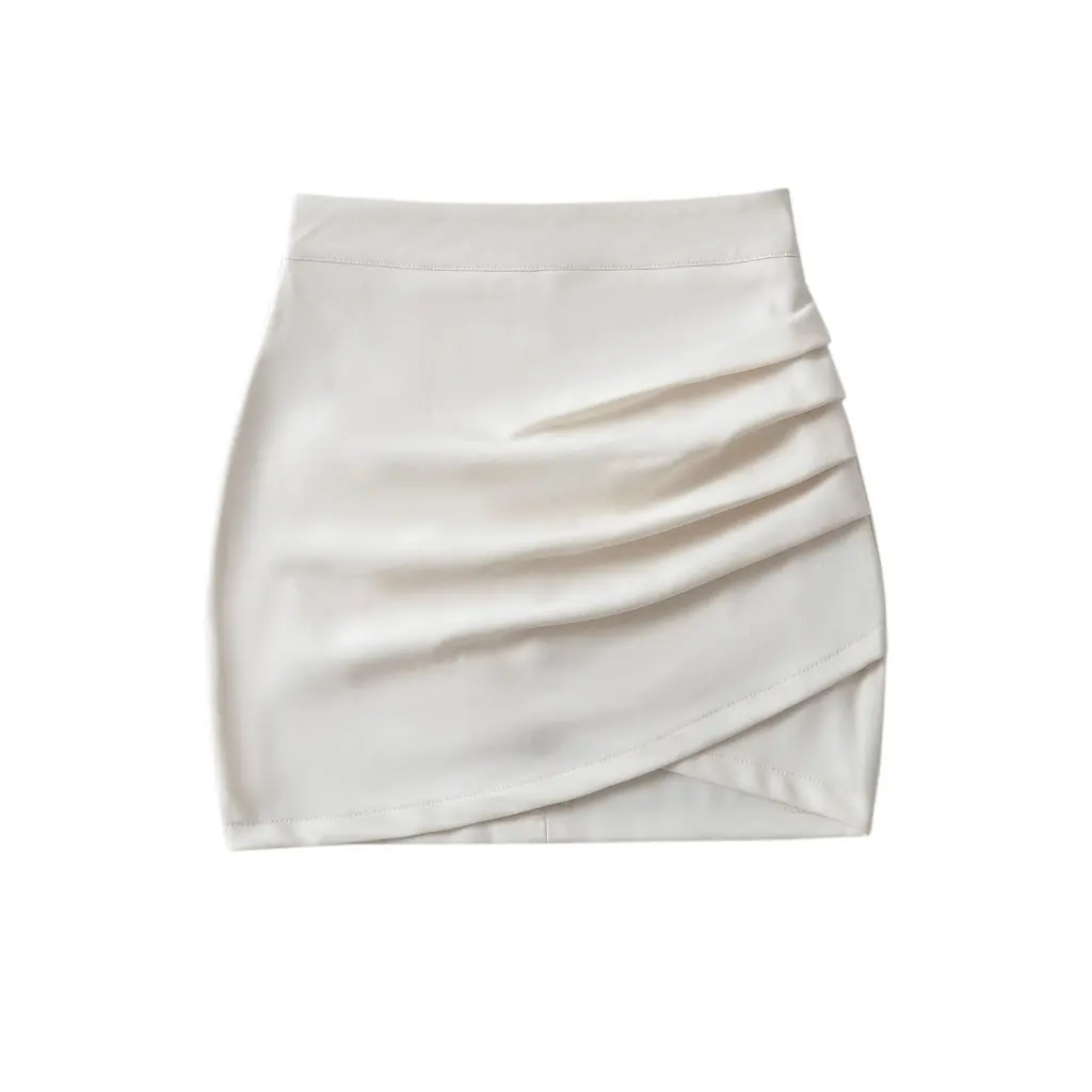 

High Waist Pleated Skirt for Women Sexy Anti-Exposure Sheath Style for Autumn Winter Pure Hot Girl Fashion