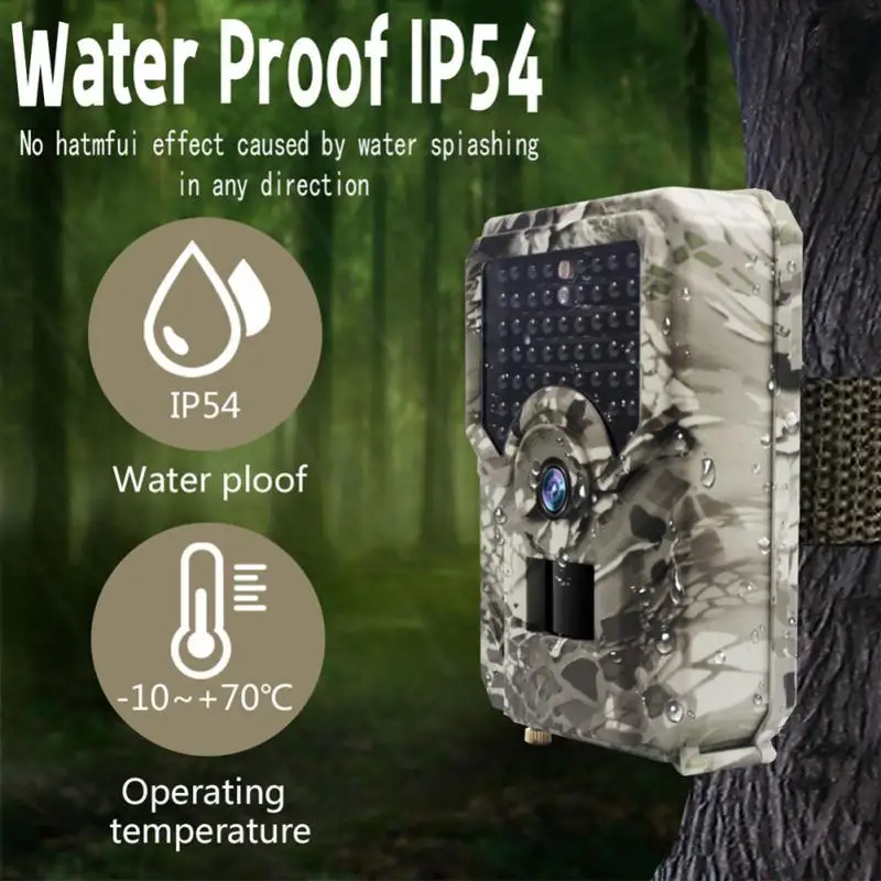 PR200 PRO Infrared Hunting Camera 26PCS 940nm Ir LED Tracking Camera IP54 Waterproof Wildlife Night Vision Photo Trap Scouting