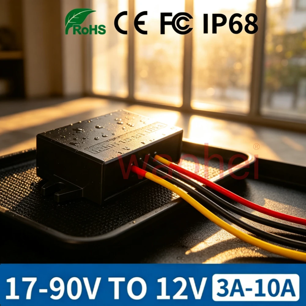 72V 60V 54V 48V 36V 24V to 12V 10A 8A 5A 3A Regulator 48 V DC Buck Car Truck Bus Taxi Vehicle Step Down Voltage Converter CE