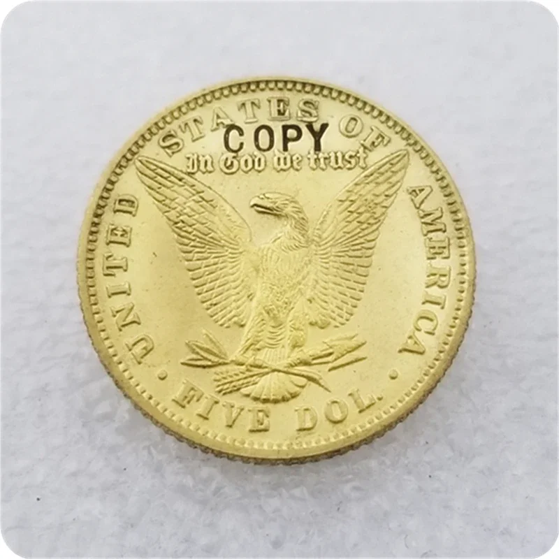 COPY REPLICA USA 1878 $5 Five Dollar Morgan Half Eagle Patterns COPY COIN Challenge Pocket Coins Christmas Gifts